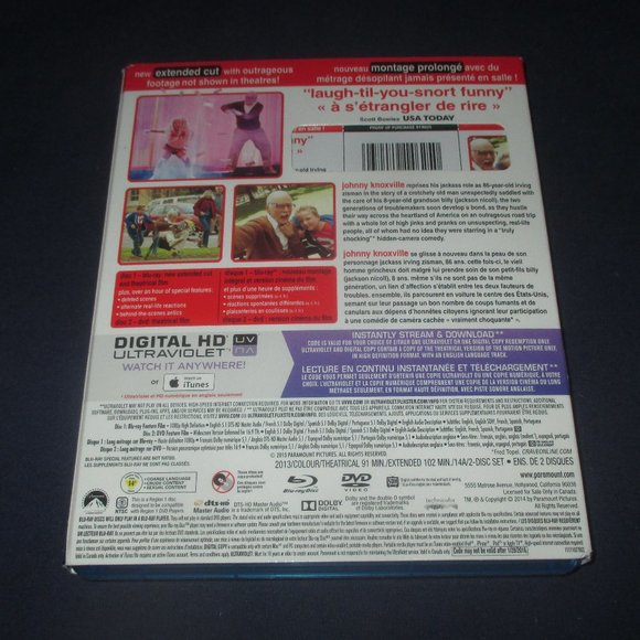 Jackass Presents: Bad Grandpa (Blu-ray/DVD, 2-Disc Set, Canadian) w/ slip cover - Picture 2 of 5